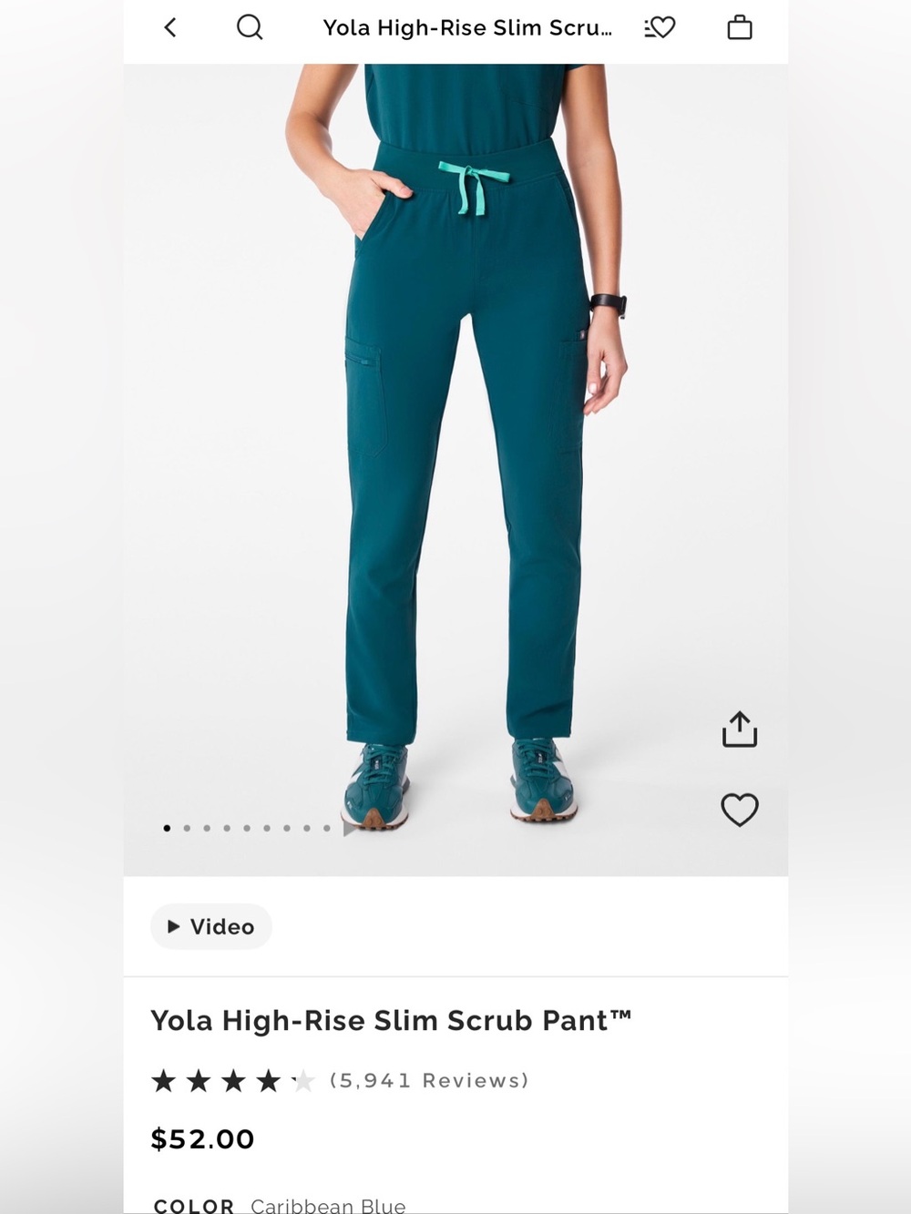 Figs size XS Top and 2 Pants Set - Picture 8 of 9